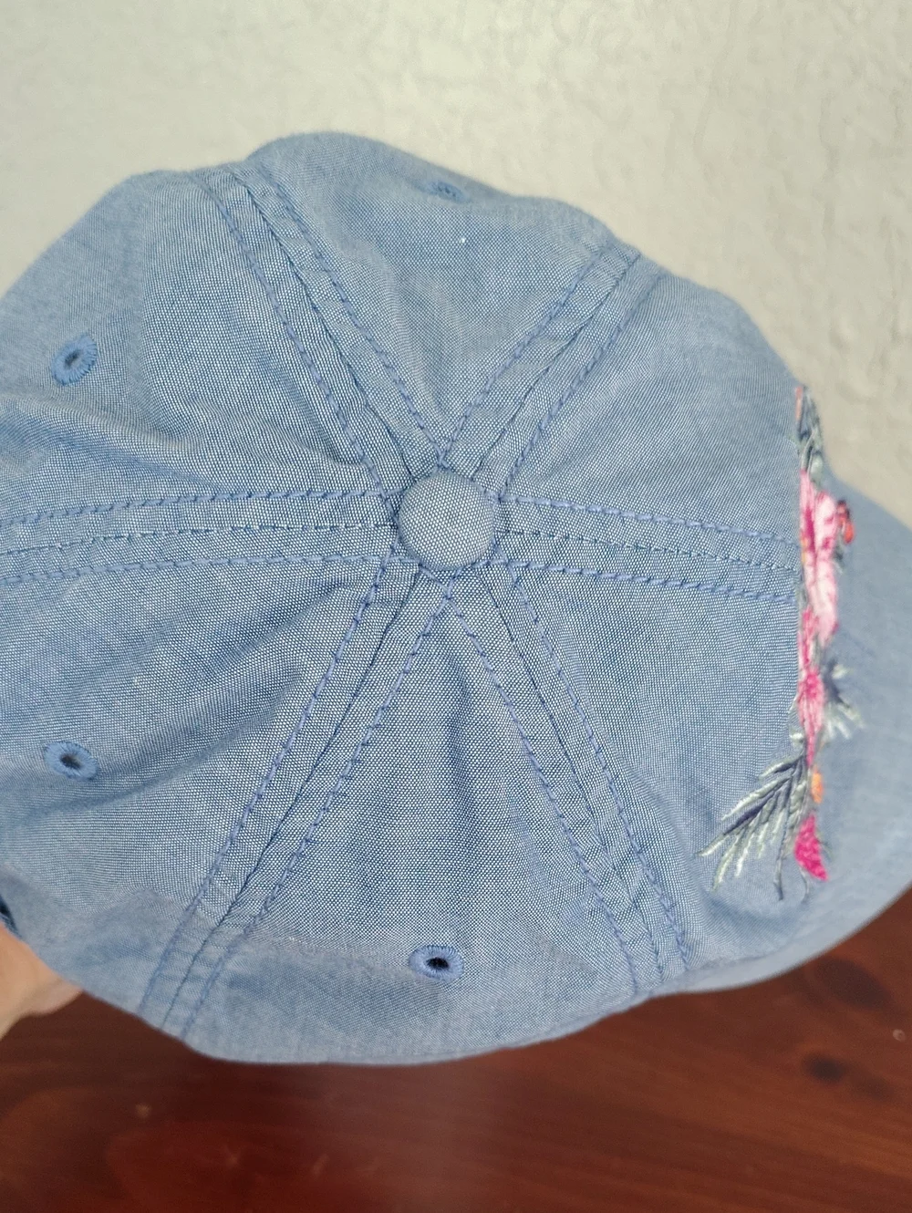 Tommy Bahama Women's Chambray Floral Ball Cap Adjustable